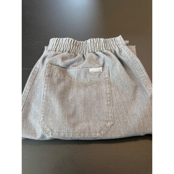 FIGS Scrub Pants Gray Teal Drawstring & Cargo Pockets Size Small - Picture 2 of 11